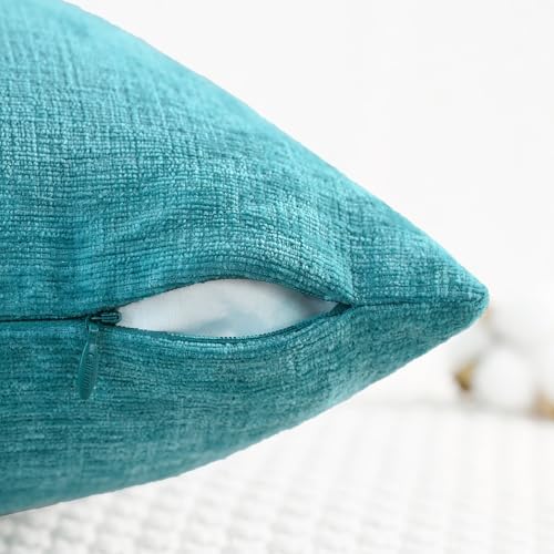 CaliTime Decorative Couch Throw Pillow Covers 20 X 12 Inches Lake Blue