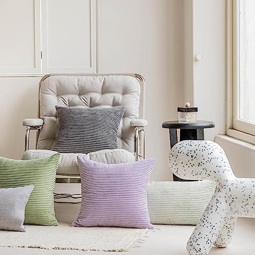 Home Brilliant Light Purple Pillow Covers 26x26 for Patio Bed Supersoft Square Euro Shams Pillow for Dorm Couch Chairs, 26x26 Inch, Lavender