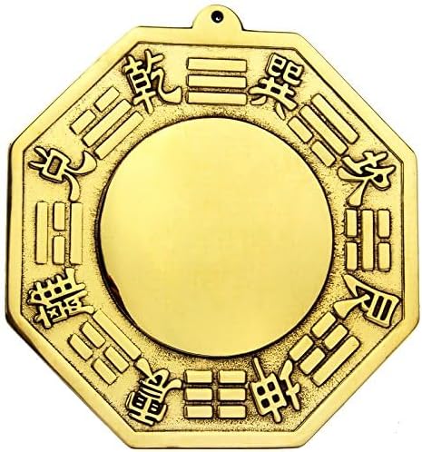 FUNSXBUG Chinese Feng Shui Brass Convex Bagua Mirror Fengshui ba gua Mirrors 4.5 inch