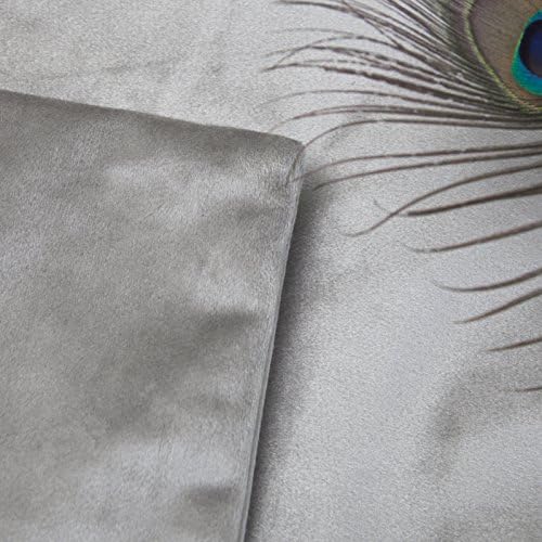 Home Brilliant Decorative Pillow Covers Solid Square Modern Velvet Pillowcases for Couch Bedding Room Elder Woman Nursery, 18 x 18 inch,(2 Pieces), Silver Grey