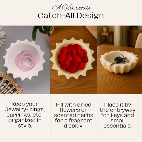 SWADESHI BLESSINGS HandMade Large Marble Decorative Bowl for Home Decor 12"