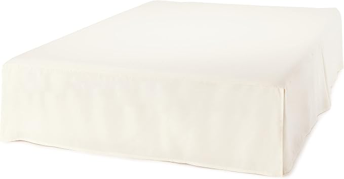 Amazon Basics Lightweight Pleated Soft Machine Washable Bed Skirt, King Size, Off White, 16-Inch Drop (Pack of 8)