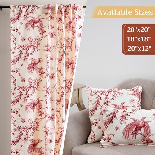 Maison d' Hermine Throw Pillow Covers 100% Cotton (20" x 20" - Pack of 1)