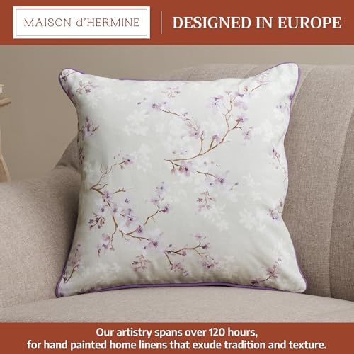 Maison d' Hermine Throw Pillow Covers 100% Cotton (20" x 20" - Pack of 1)