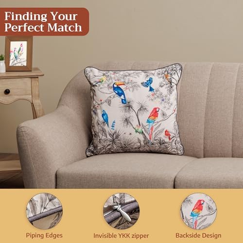 Maison d' Hermine Throw Pillow Covers 100% Cotton (20" x 20" - Pack of 1)