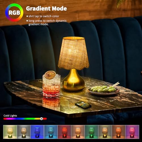 Ziqqeelam Cordless Table Lamp Rechargeable, Good Mini Table Lamp for Nightstand, Battery Operated Small Table Lamp for Small Spaces for Kitchen Counter, Bookshelf, Bedside, Bedroom, Living Room