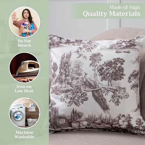 Maison d' Hermine Throw Pillow Covers 100% Cotton (18" x 18" - Pack of 1)