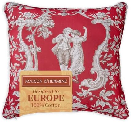 Maison d' Hermine Throw Pillow Covers 100% Cotton (20" x 20" - Pack of 1)