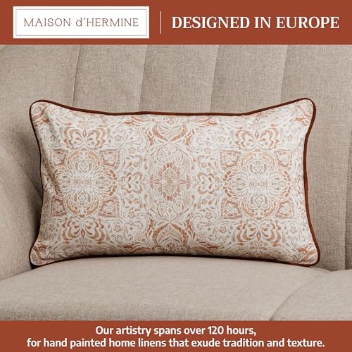Maison d' Hermine Throw Pillow Covers 100% Cotton (12" x 20" - Pack of 1)