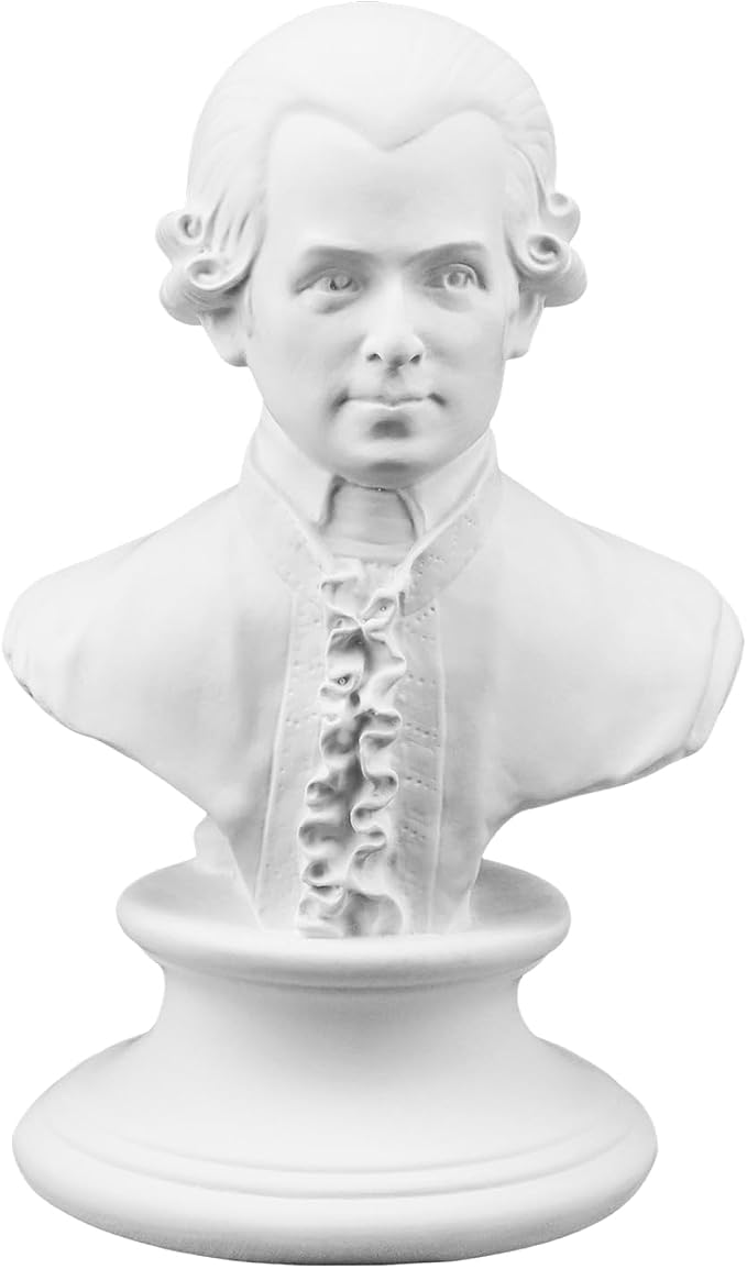6" Mozart Bust Sculpture, Classic Resin Bust Sculpture Figurine