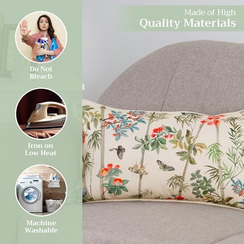 Maison d' Hermine Throw Pillow Covers 100% Cotton (12" x 20" - Pack of 1)