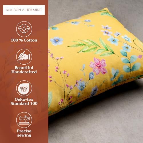 Maison d' Hermine Throw Pillow Covers 100% Cotton (12" x 20" - Pack of 1)