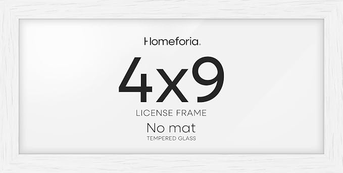 Homeforia 4x9 Black Oak Business License Frame, High-End Wood, Glass