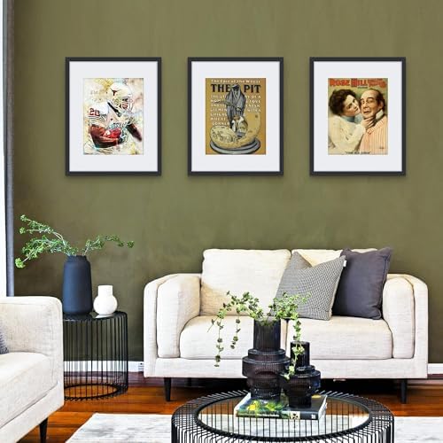 Picrit 16x20 Picture Frame Set of 12, Modern Gallery Wall Frames, Black