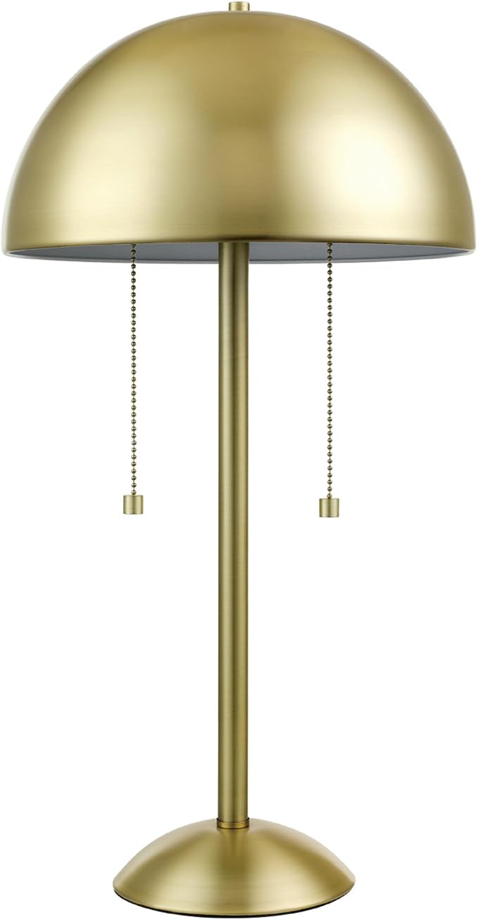 Novogratz x Globe 21" 2-Light Matte Brass Table Lamp