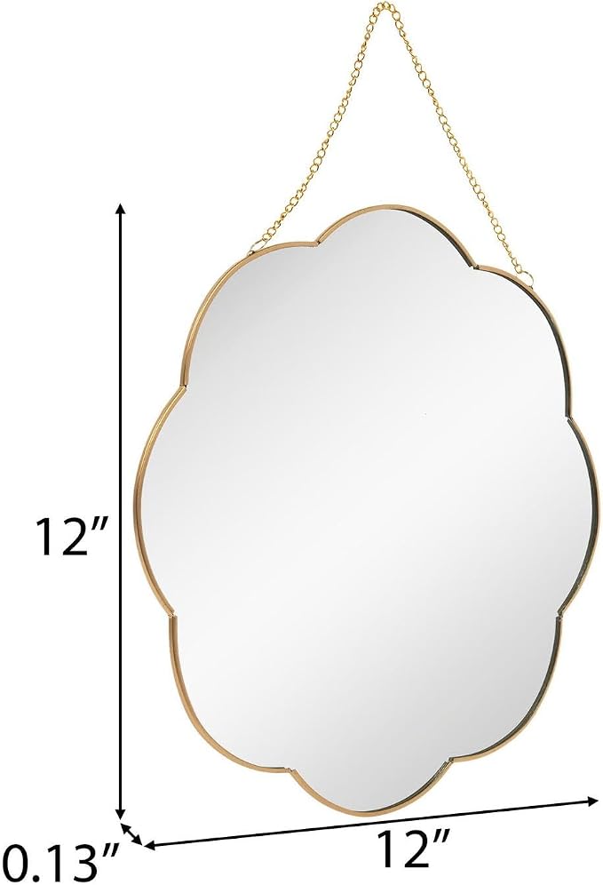 Hobby Lobby Decorative Hanging Wall Mirror (Gold Scalloped)