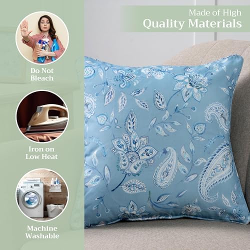 Maison d' Hermine Throw Pillow Covers 100% Cotton (20" x 20" - Pack of 1)