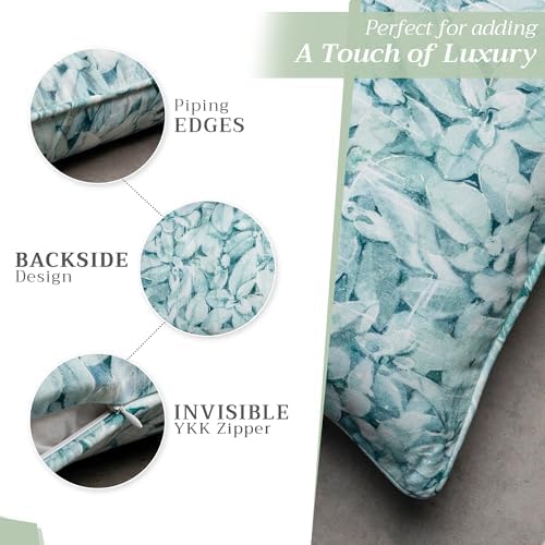 Maison d' Hermine Throw Pillow Covers 100% Cotton (12" x 20" - Pack of 1)
