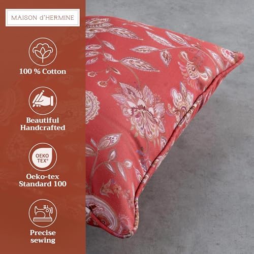 Maison d' Hermine Throw Pillow Covers 100% Cotton (12" x 20" - Pack of 1)