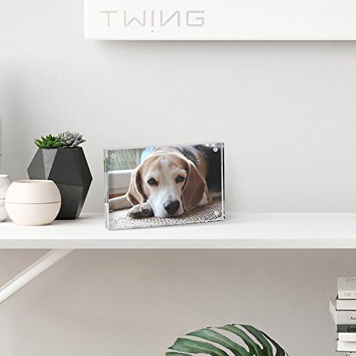 TWING 5x7 Acrylic Frame 1 Pack,24MM Thicker Frameless Clear Picture Frames