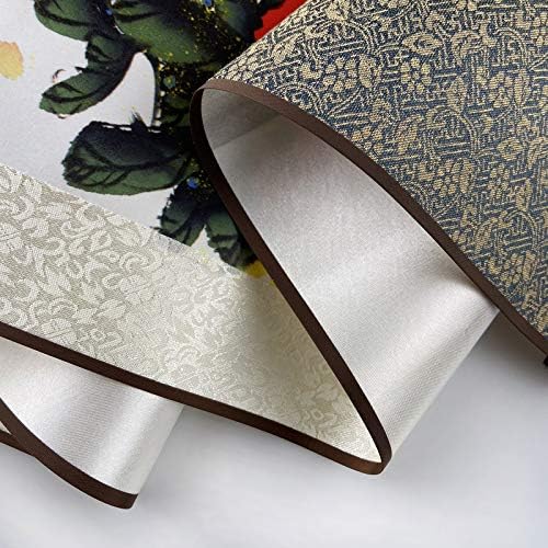 AtfArt Asian Wall Decor Beautiful Silk Scroll Painting Birds - Peacock - Cuiyu Pixia Oriental Decor Chinese Art Wall Scroll Wall Hanging Painting Scroll (36.2 x 12 in)
