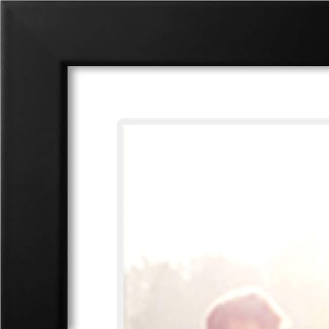 Americanflat 4x6 Collage Picture Frame with Shatter-Resistant Glass - Fits Five 4x6 Photos or Use as One 8x24 Picture Frame - Signature Collection - Collage Frames for Wall Display - Black