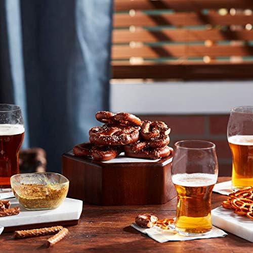 Libbey Urban Story 2-Piece Wood and Ceramic Flip Bowl/Pedestal