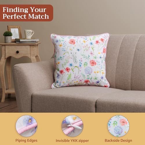 Maison d' Hermine Throw Pillow Covers 100% Cotton (18" x 18" - Pack of 1)