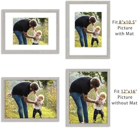 Picrit 12x16 Picture Frame Set of 12, Modern Gallery Wall Frames, Gray