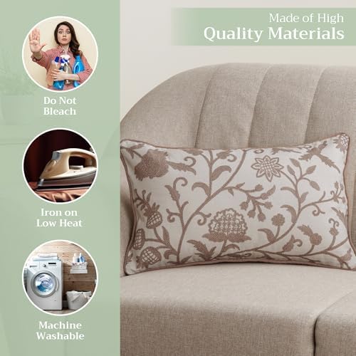 Maison d' Hermine Throw Pillow Covers 100% Cotton (12" x 20" - Pack of 1)