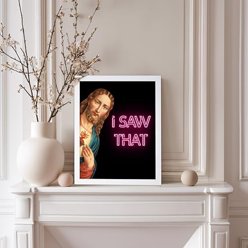 Poster Master 2-Piece I Saw That Print - Me Too Poster - Altered & Pop Art - Modern Gift for Men & Women - Baroque & Moody Art - Funny Wall Decor for Dorm, Bedroom or Bathroom - 11x14 White Framed