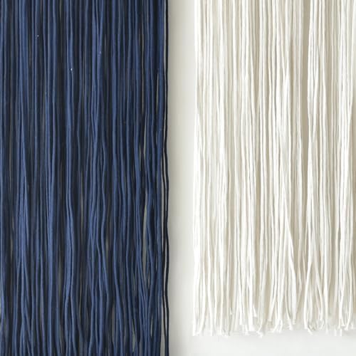 2Pcs Macrame Wall Hanging Fiber wall Art Handmade Boho Decor 13.7"W*51"L