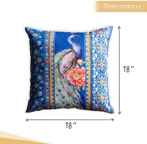 Maison d' Hermine Throw Pillow Covers 100% Cotton (18" x 18" - Pack of 1)
