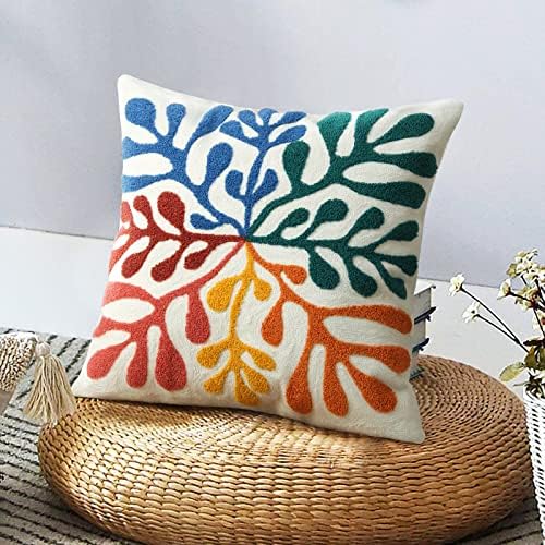 Merrycolor Boho Abstract Matisse Throw Pillow Covers 18x18 Soft Tufted Colorful Pillow Covers Mid Century Aesthetic Art Modern Boho Pillows Decorative Throw Pillow Case for Couch Living Room Bed