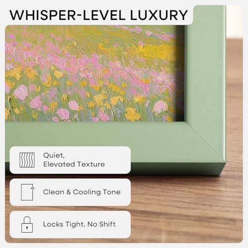 Homeforia 22.375x34 Green Puzzle Poster Frame, High-End Metal, Glass