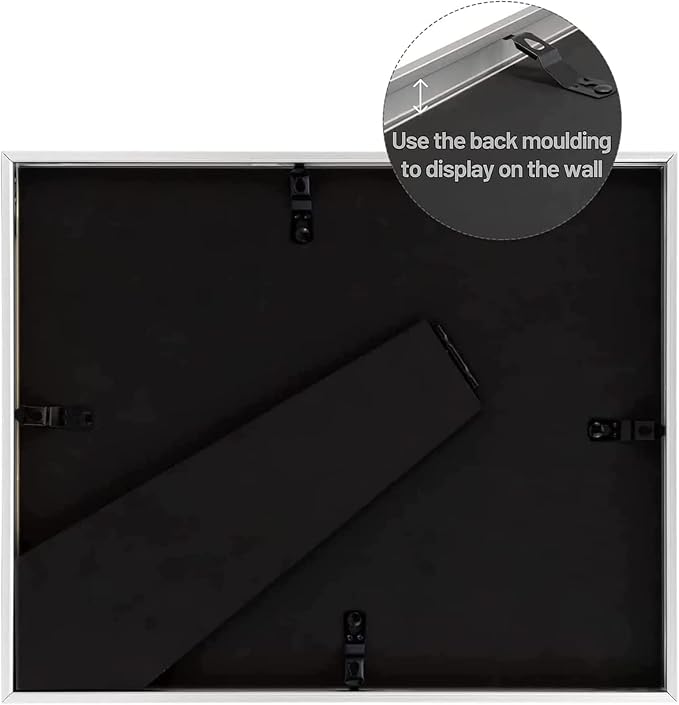 Golden State Art 8x10 Silver Aluminum Picture Frame Real Glass
