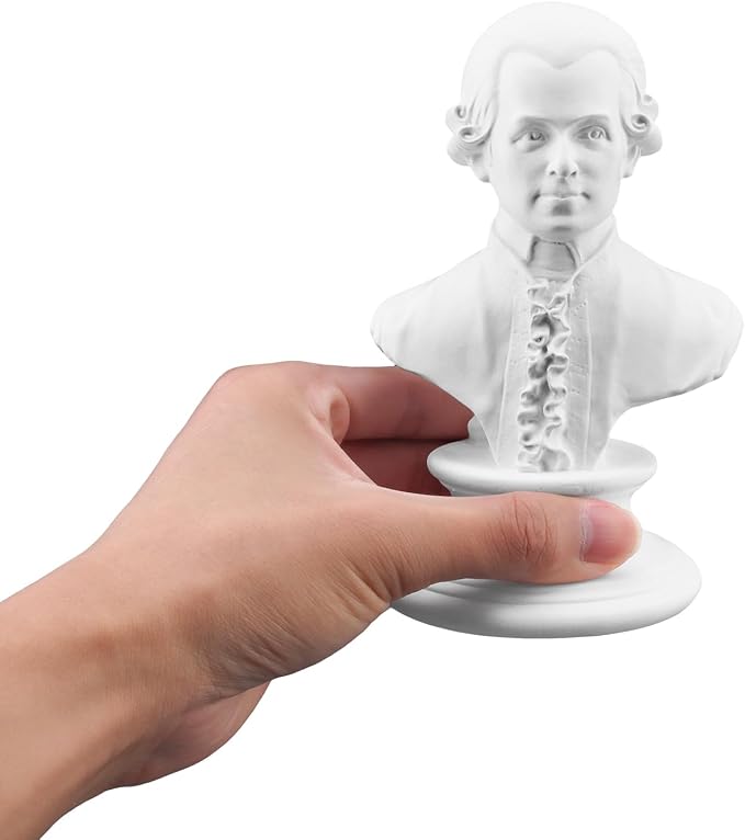 6" Mozart Bust Sculpture, Classic Resin Bust Sculpture Figurine