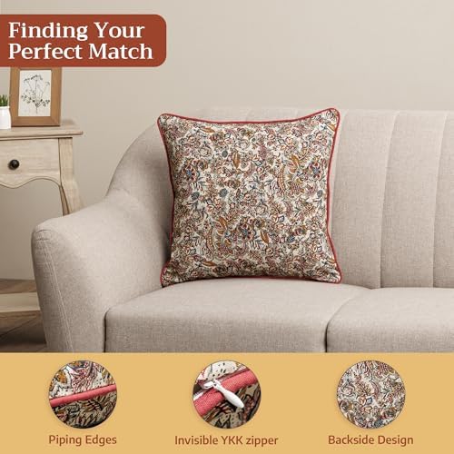 Maison d' Hermine Throw Pillow Covers 100% Cotton (20" x 20" - Pack of 1)