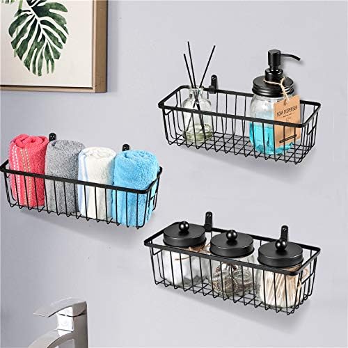 SheeChung Wall Hanging Baskets, Small Wire Basket for Organizer, 4 Pack