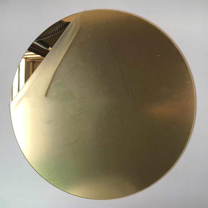 Marketing Holders Acrylic Mirror 9" Wide Round Gold .118" Thick No Adhesive Reflective Pieces Perfect for DIY Arts and Crafts School Projects Home or Office Decor Special Events