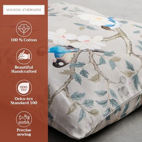 Maison d' Hermine Throw Pillow Covers 100% Cotton (18" x 18" - Pack of 1)