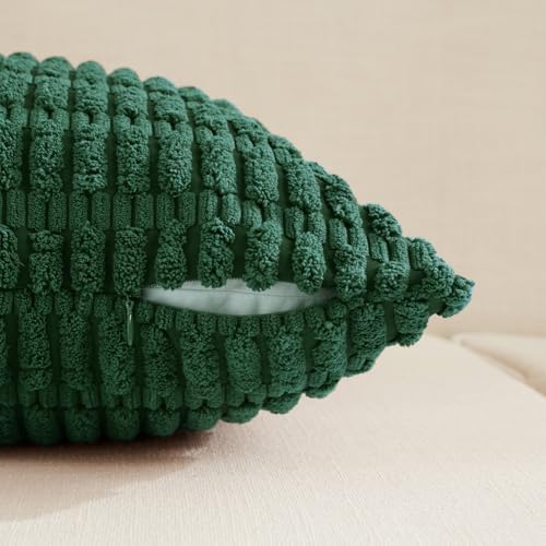 Fancy Homi 4 Packs Decorative Throw Pillow Covers for Living Room Couch Bed, Modern Farmhouse Boho Home Décor Accent Cushion Case, 28" x 28", Green Series