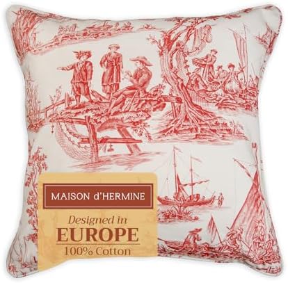 Maison d' Hermine Throw Pillow Covers 100% Cotton (20" x 20" - Pack of 1)