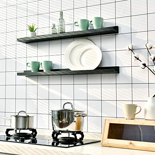 WELLAND Espresso Picture Ledge Shelf Display Wall Shelf 36" for Bedroom, Living Room, Bathroom, Kitchen, Office and More