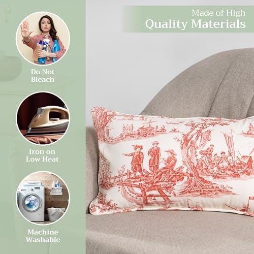 Maison d' Hermine Throw Pillow Covers 100% Cotton (12" x 20" - Pack of 1)