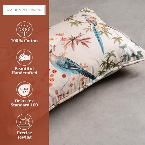 Maison d' Hermine Throw Pillow Covers 100% Cotton (12" x 20" - Pack of 1)
