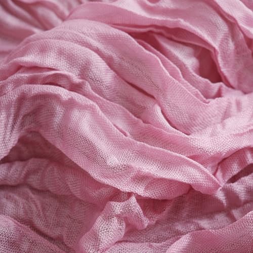 Asee'm 3pcs Pink Cheesecloth Table Runner Summer 10FT Gauze Sheer Rustic