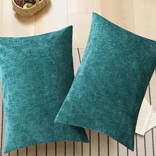 CaliTime Decorative Standard Throw Pillow Covers 26 X 20 Inches Teal