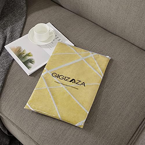 GIGIZAZA Decorative Throw Pillow Covers 22 x 22,Yellow Sofa Thick Cushion Pillow Covers,Square Luxury Pillows 2 Set