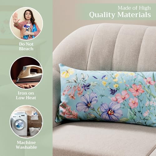 Maison d' Hermine Throw Pillow Covers 100% Cotton (12" x 20" - Pack of 1)